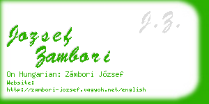 jozsef zambori business card